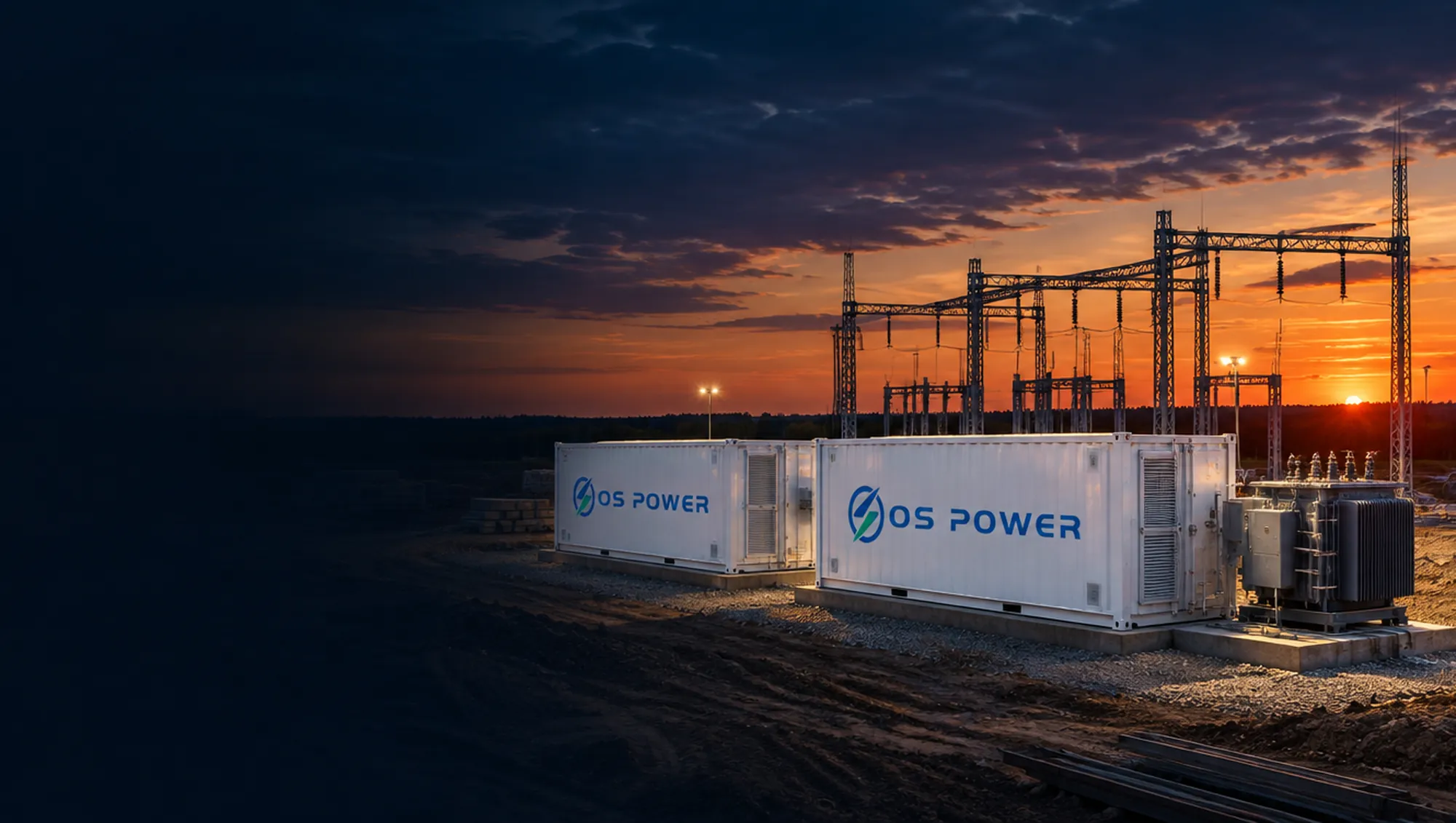 Иллюстрация: контейнерный накопитель OS Power у распределительной подстанции нового объекта